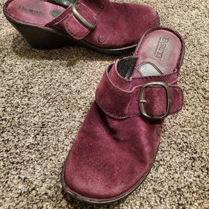 Born Purple Suede clogs